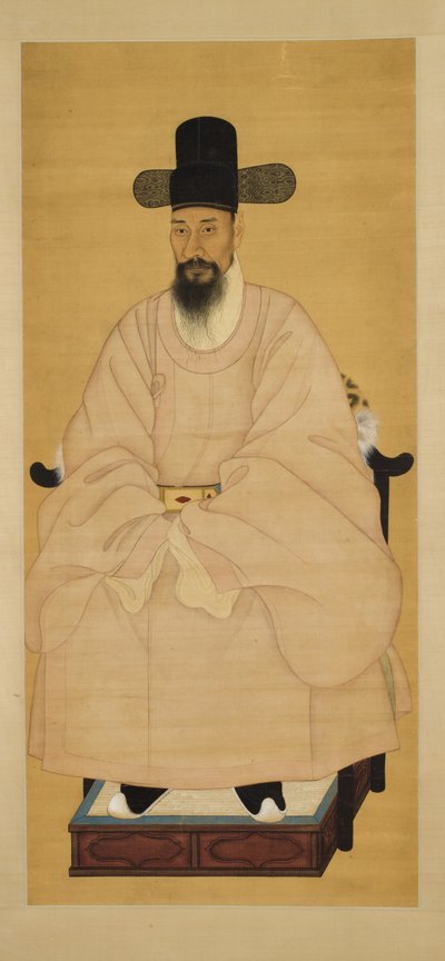 Portrait of a Scholar-Official in a Pink Robe, 19th century by Korean School